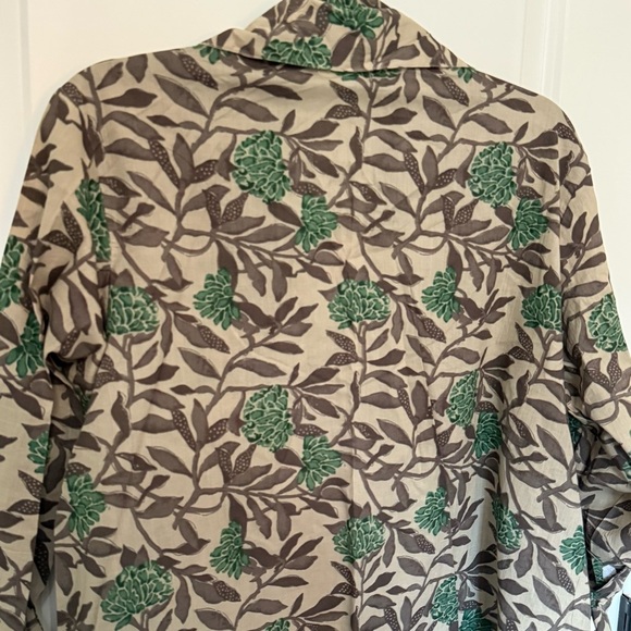 JISORA Grey Floral Succulent Cotton Shrug - Picture 16 of 16